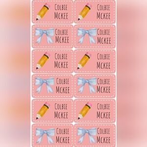 School supply labels!